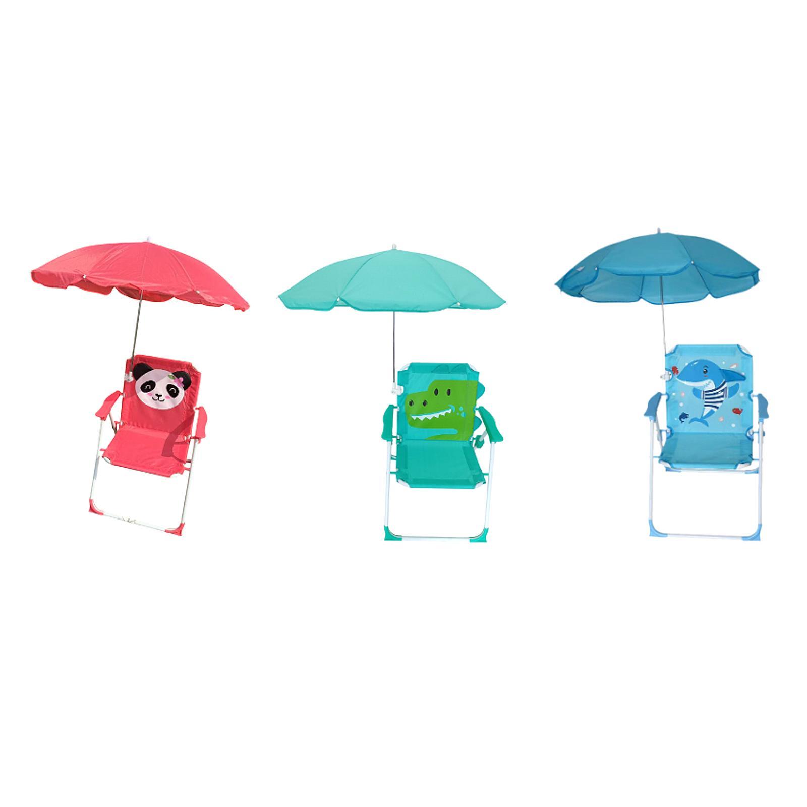 Kids Outdoor Lawn Chair - Kids Beach Chairs with Umbrella Foldable