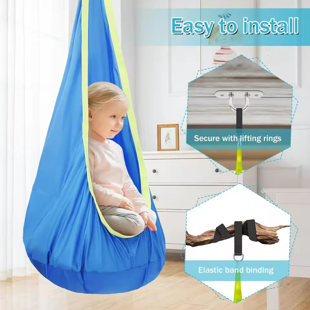 Kids Pod Swing Seat Nylon Hang - đánh giá và giá Kids Outdoor Chair Plastic