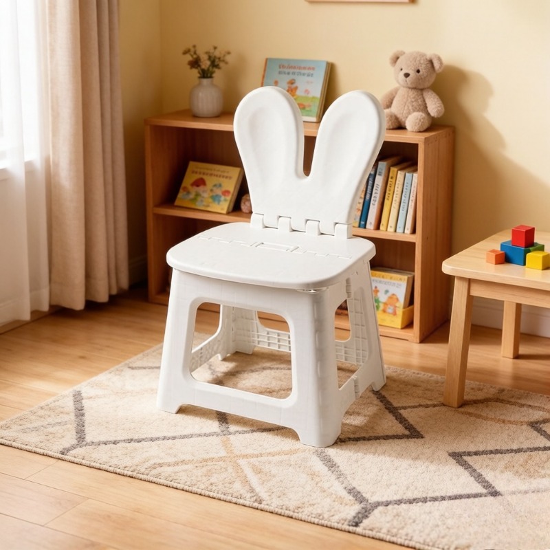2PCS Thickened Rabbit Cartoon  - đánh giá và giá Kids Outdoor Chair Plastic