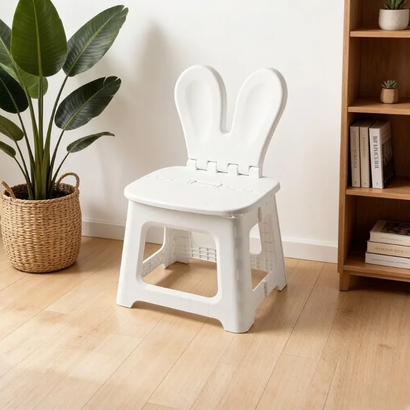 2PCS Thickened Rabbit Cartoon  - đánh giá và giá Kids Outdoor Chair Plastic