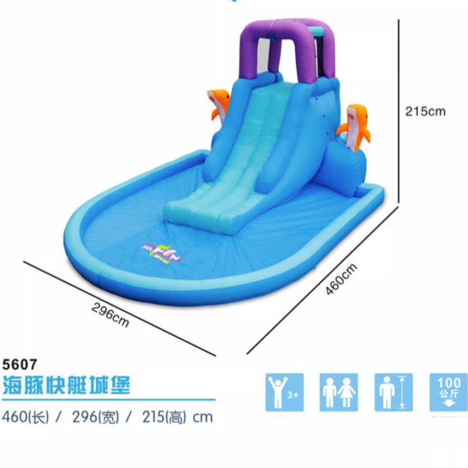 Inflatable Pool Castle with Sl - đánh giá và giá Outdoor Children'S Park