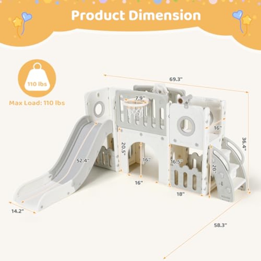 9 in 1 Toddler Slide Set, Larg - đánh giá và giá Kids Outdoor Gear