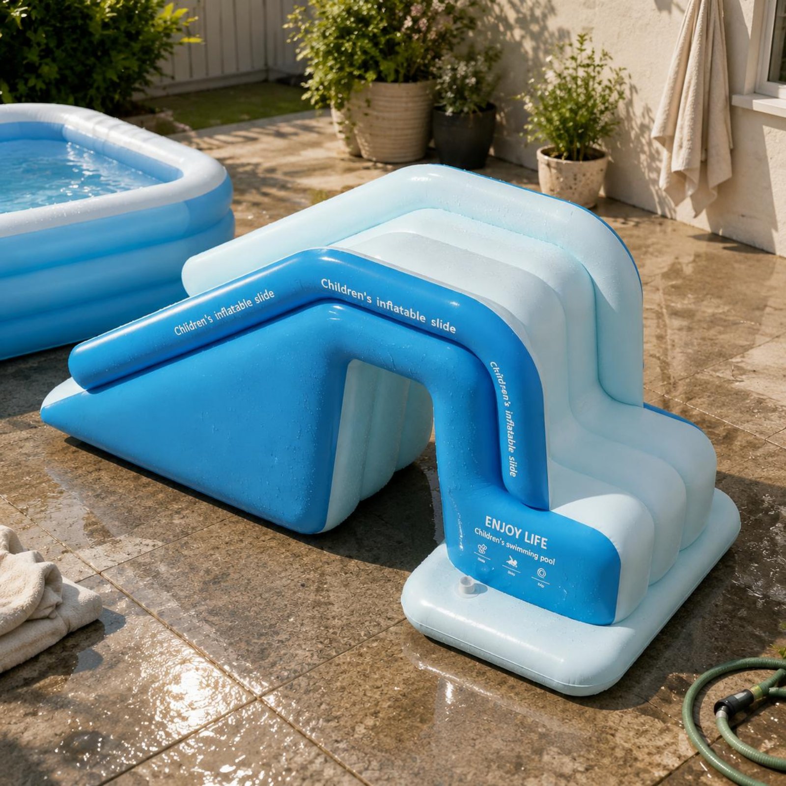 Inflatable Pool Slide Foldable - đánh giá và giá Kids Outdoor Water Toys