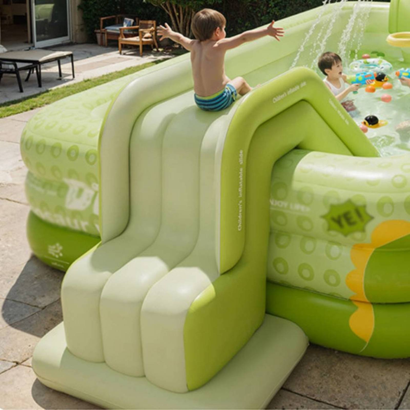 Inflatable Pool Slide Foldable - đánh giá và giá Kids Outdoor Water Toys
