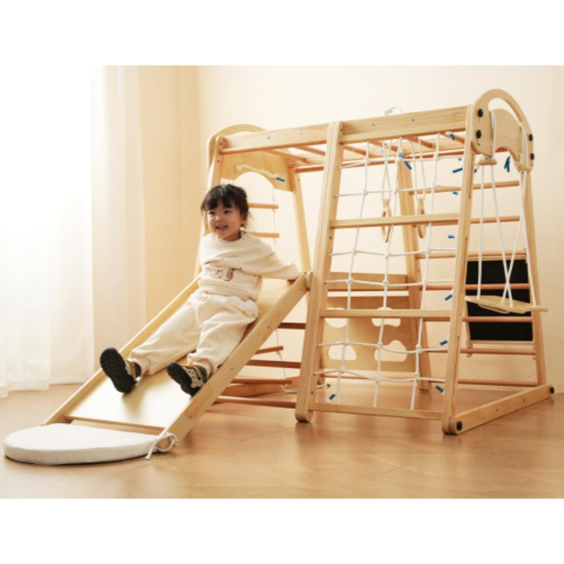 Wooden Indoor Slide Indoor Jun - đánh giá và giá Kids Outdoor Climbing Frame