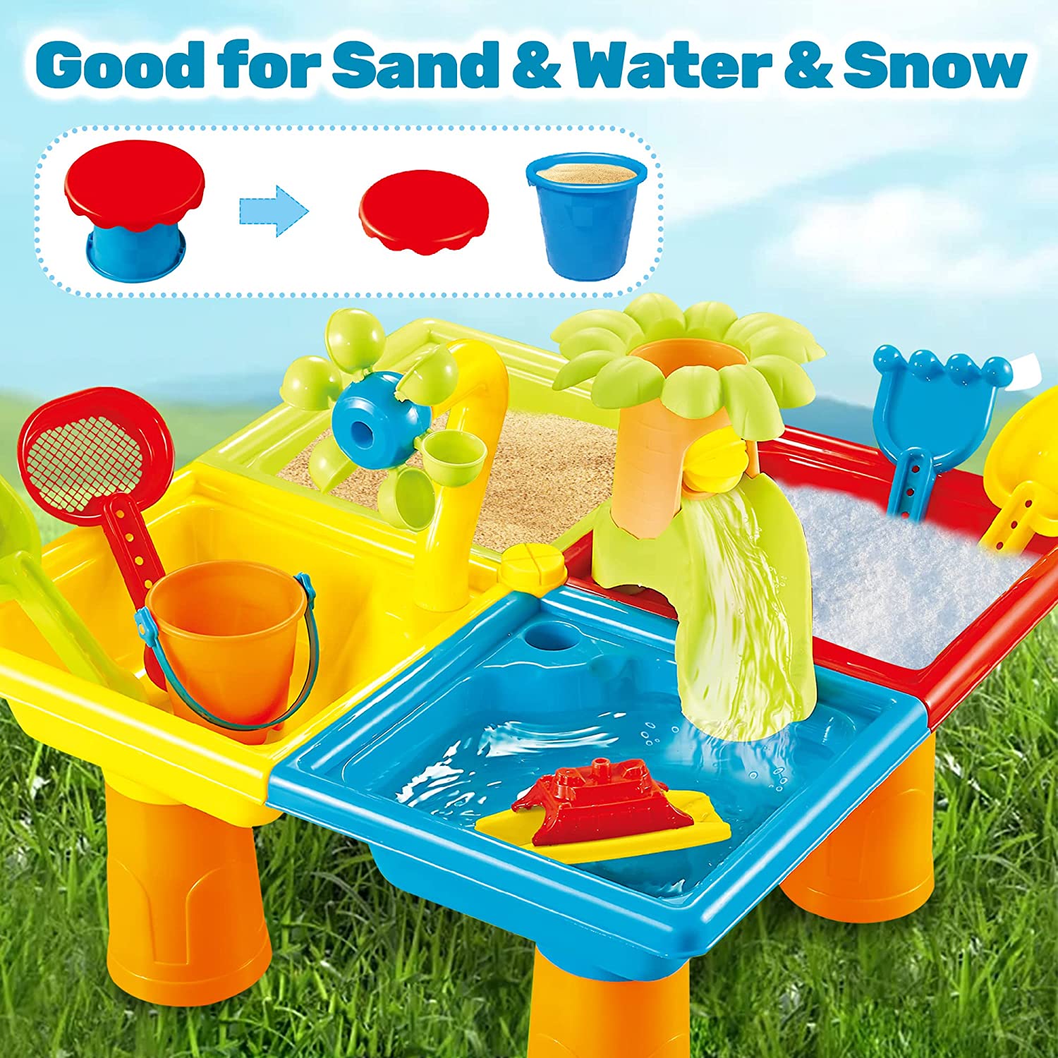 Beach Table Sand Play Toys Chi - đánh giá và giá Kids Outdoor Water Toys