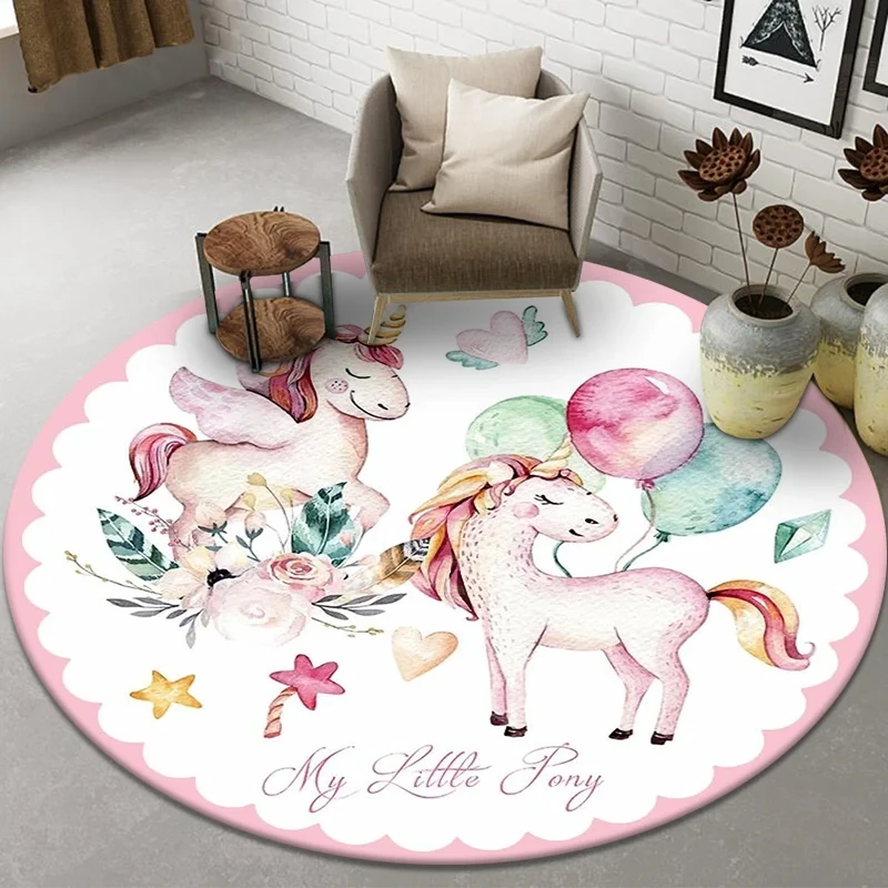 Cartoon Unicorn Round Rug Love - đánh giá và giá Kids Unicorn Outdoor Chair