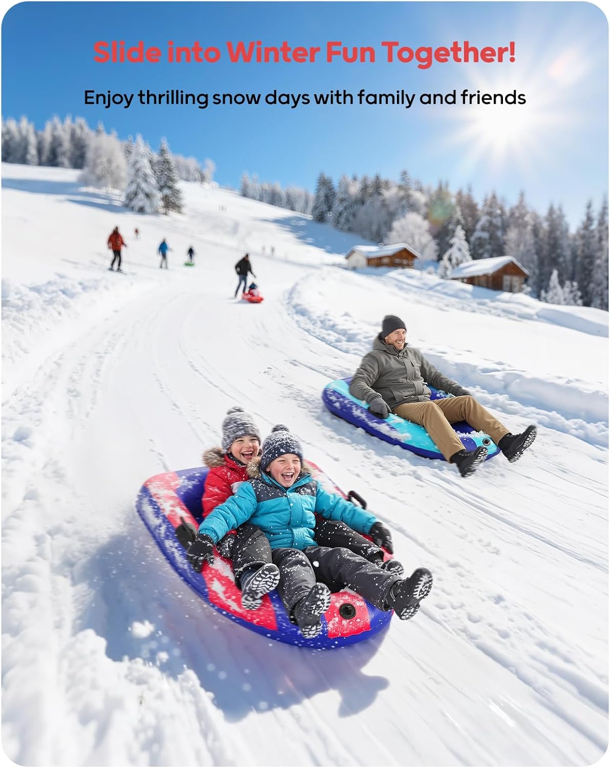 QPAU Inflatable PVC Snow Sled  - đánh giá và giá Kids Outdoor Toys