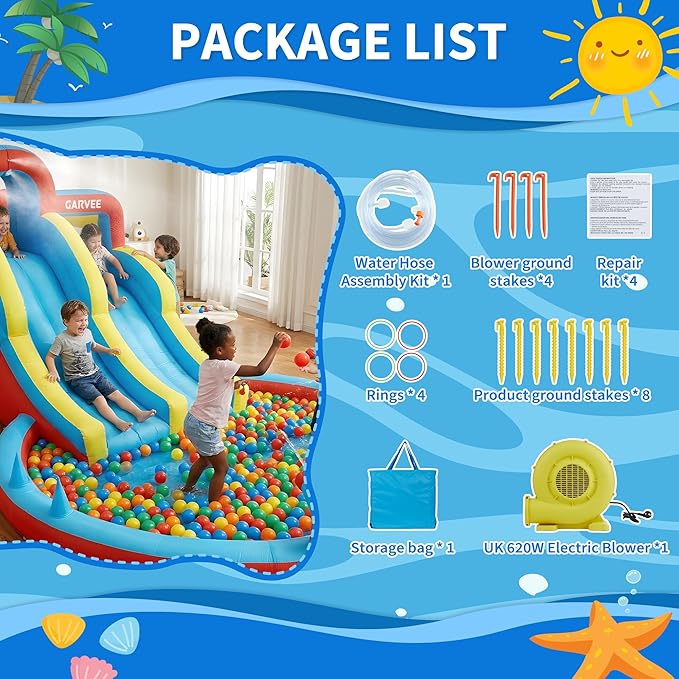 All-Season 8-in-1 Inflatable W - đánh giá và giá Outdoor Children'S Park