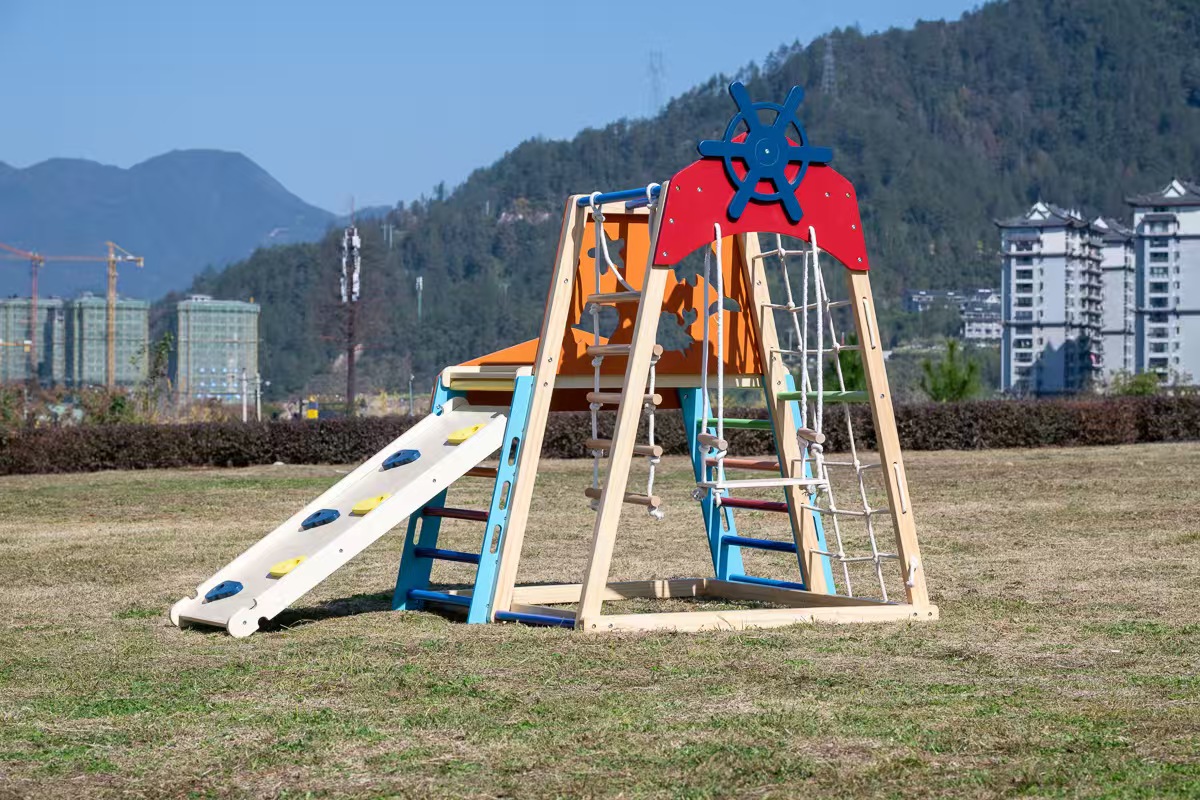 Large Solid Wood Climbing Fram - đánh giá và giá Kids Outdoor Climbing Frame