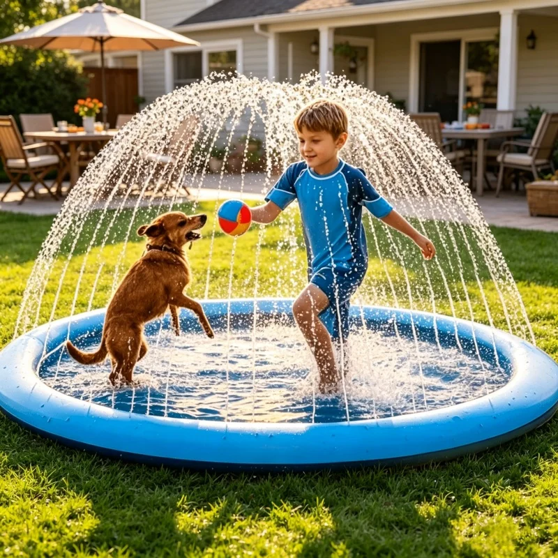 170×180cm Large Water Splash P - đánh giá và giá Sprinkler Splash Pad
