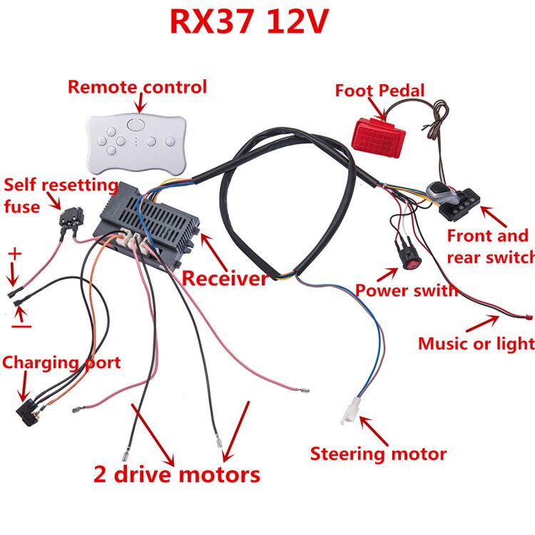 2021 FULL Bộ RX 37 RX37 12V/24 - đánh giá và giá Kids Outdoor Vehicles