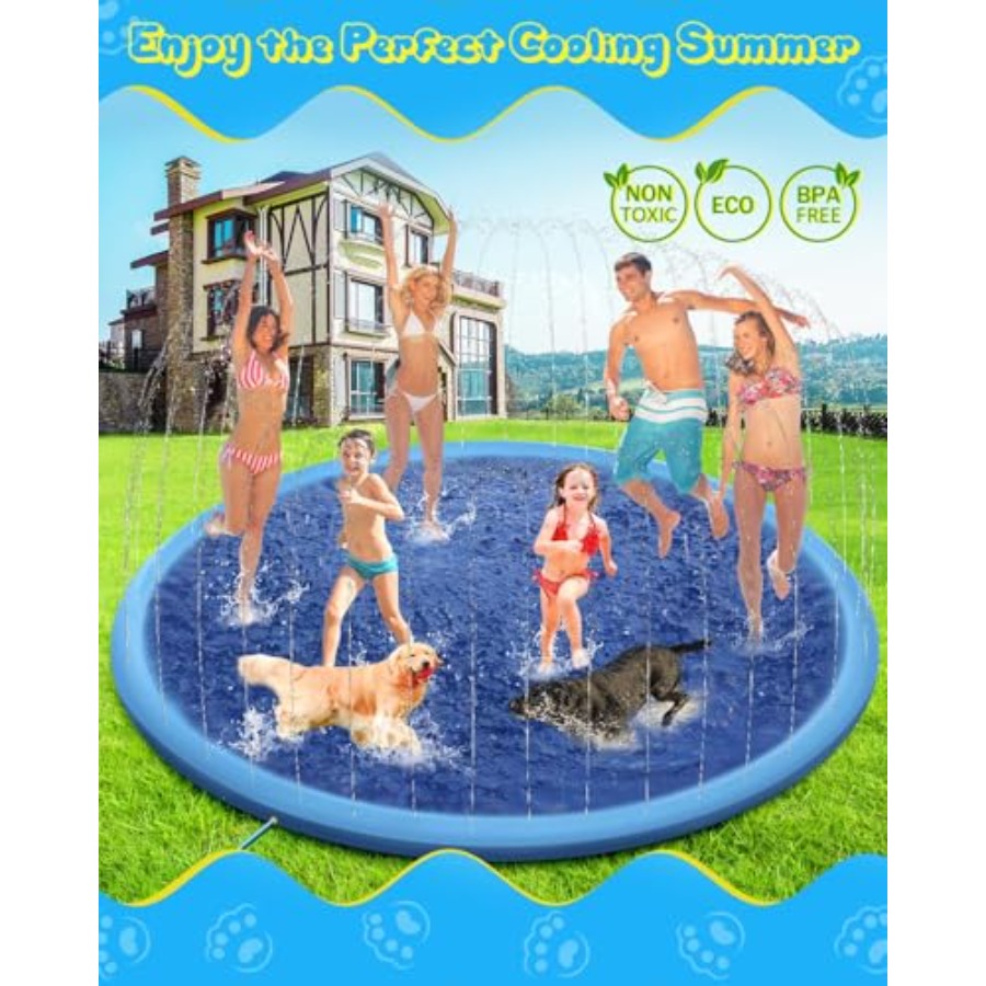 Outdoor splash pad for kids an - đánh giá và giá Sprinkler Splash Pad