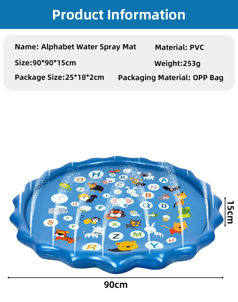 Alphabet Inflatable Water Spri - đánh giá và giá Sprinkler Splash Pad