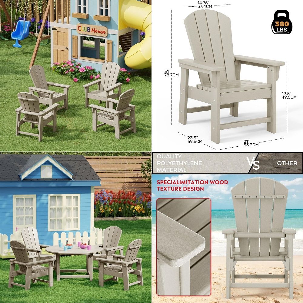 Kids Adirondack Chair Set of 4 - đánh giá và giá Kids Outdoor Lawn Chair