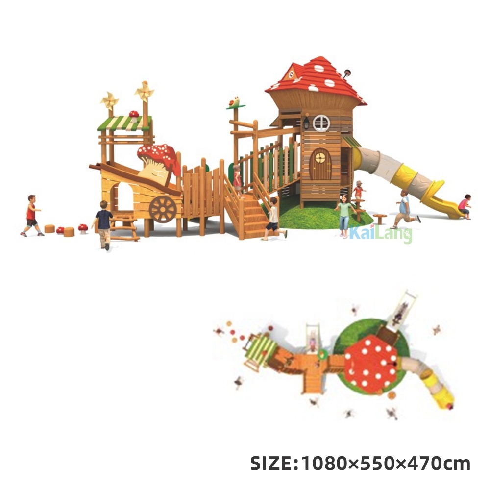Forest Mushroom House Shape Wo - đánh giá và giá Outdoor Children'S Park