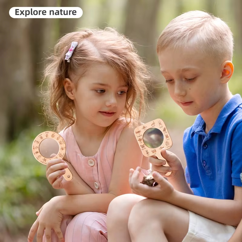 Wooden Magnifying Glass for Ki - đánh giá và giá Kids Outdoor Nature Toys